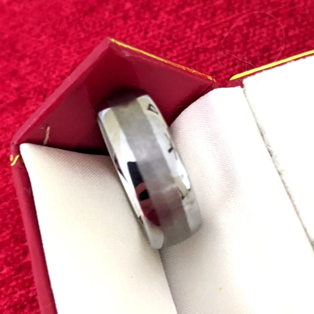 COBALT WHITE METAL UNIQUE WEDDING BAND